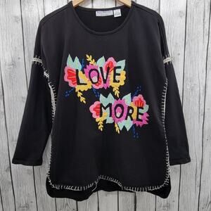 Blue Bayou Embroidered Long Sleeve Top